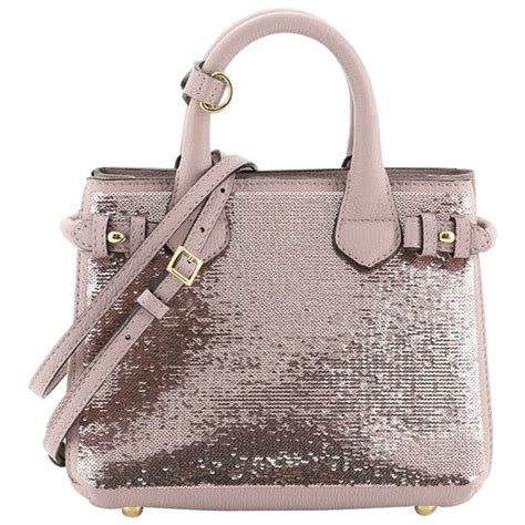 Burberry Banner Convertible Tote Sequin with Leather 